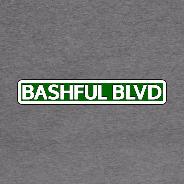 Bashful Blvd Street Sign by Mookle